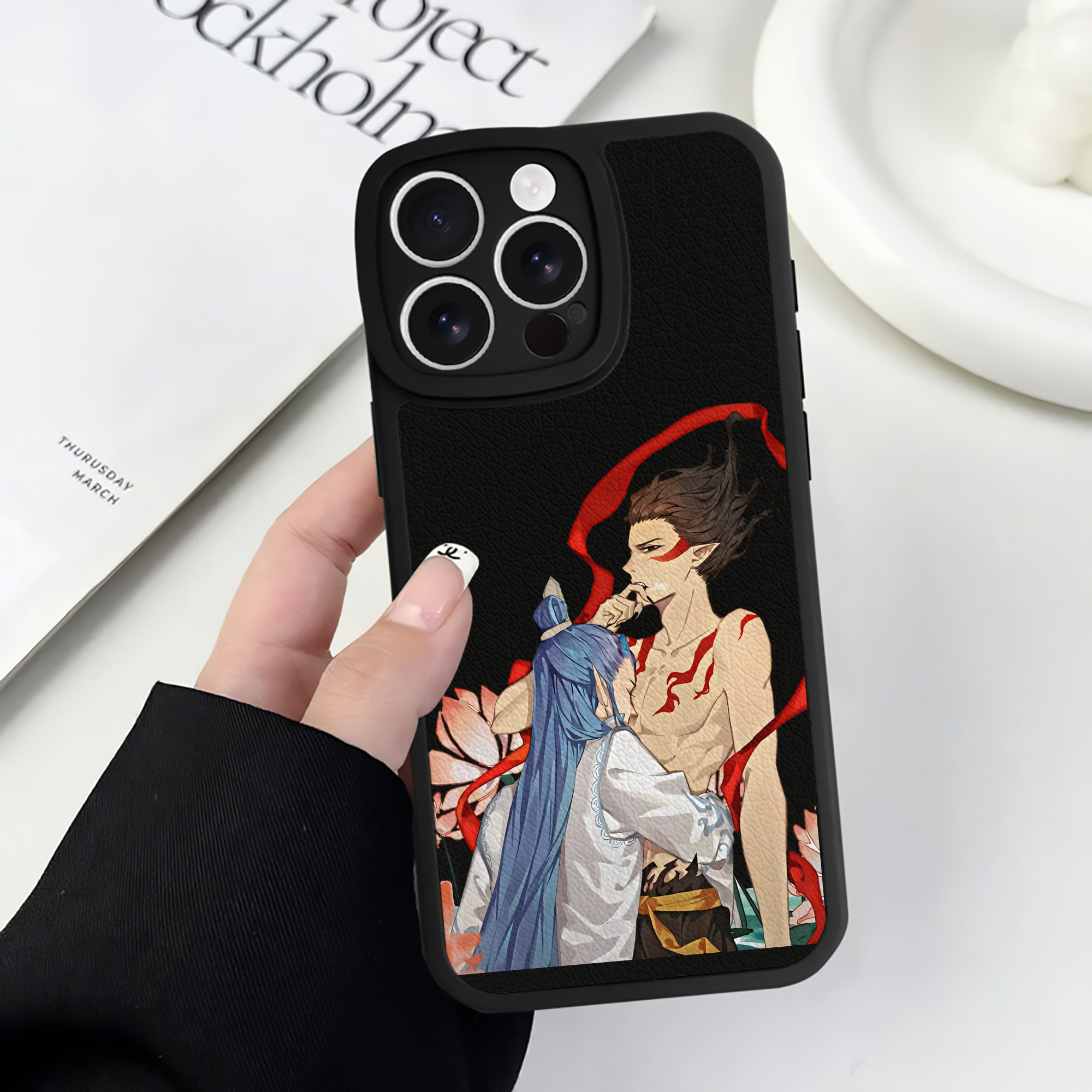 （画像用） Ne Zha 2 ナタ 魔童の大暴れ 【iPhone 16シリーズ対応】シリコンスマホケース（レザー調） 材質：シリコン